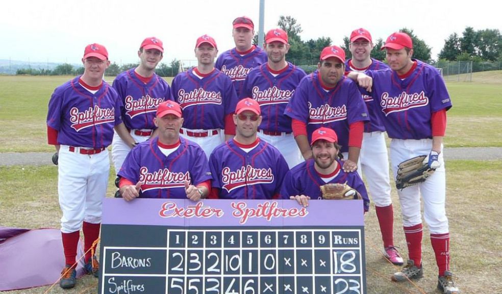 The Exeter Spitfires following their 23-18 win over the Torbay Barons