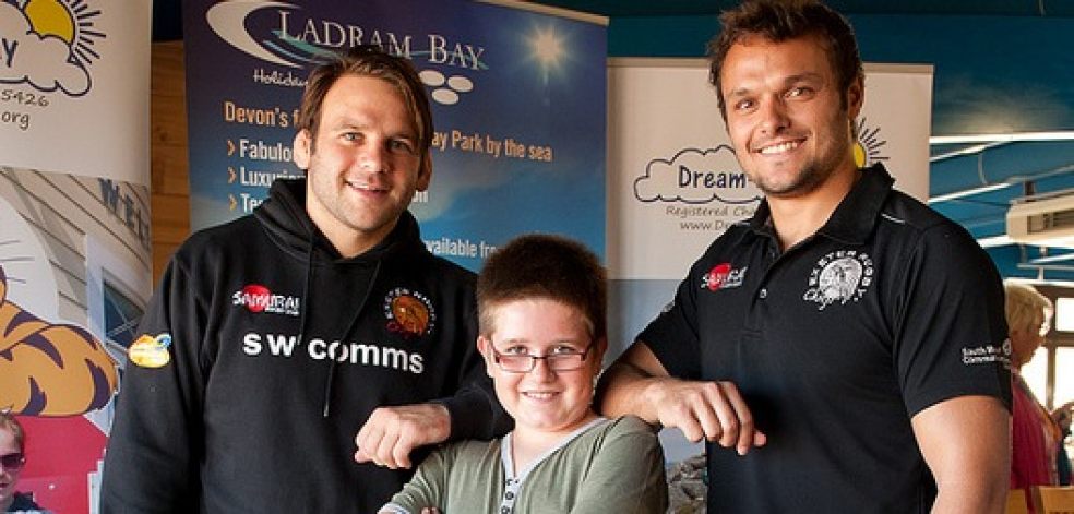 Chris Whitehead (left) and Phil Dollman (right) at the launch of Dream-a-Way's Ladram Bay Caravan site