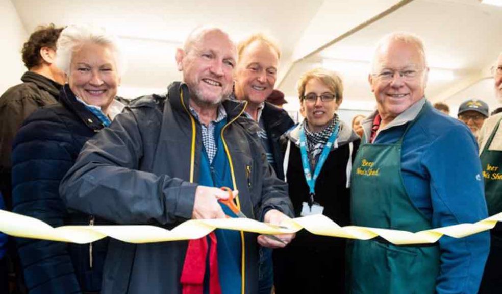 Pictured with Cllr Pook, is (from left) EDDC deputy leader Cllr Susie Bond; Cllr Ben Ingham, EDDC Leader; Jamie Buckley, EDDC’s engagement and funding officer and Chris Pickles from Beer Men’s Shed.