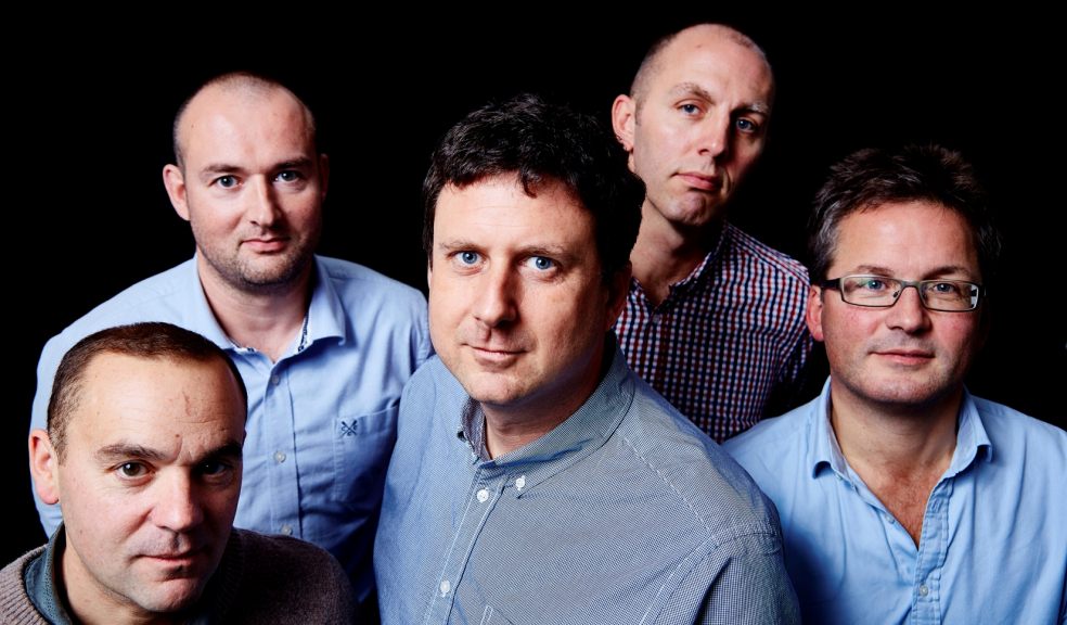 L-R: Adam Fausset (Client Services Director), Corey Mackie (Digital Director), Marcus Bennett (Partner), Henry Sanford (Partner), Ed Burnard (Partner)