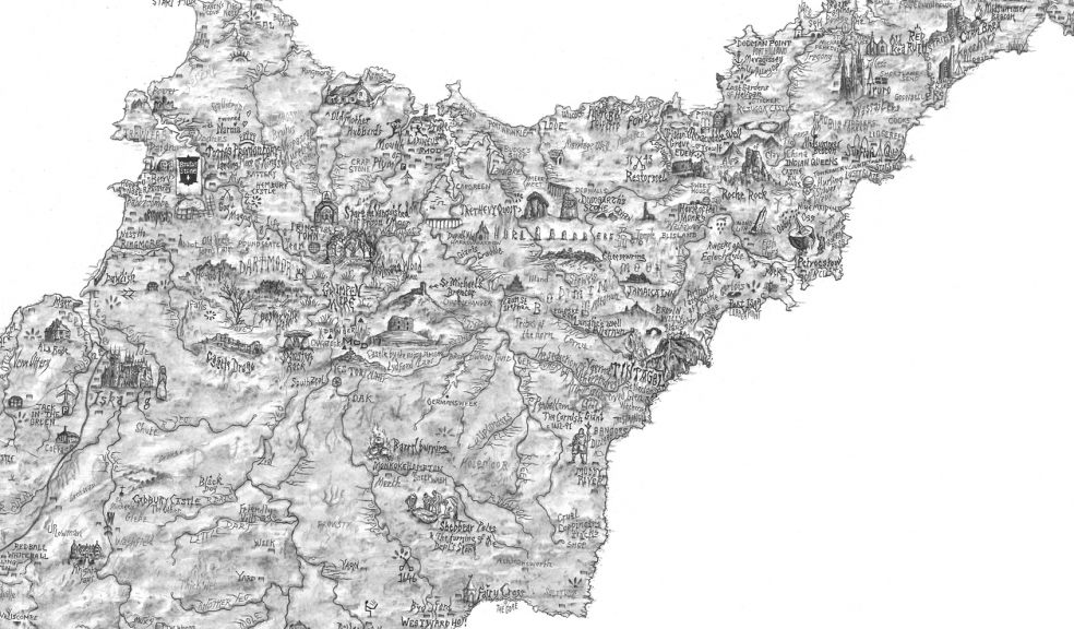 A section of the map depicting the South West, by Stephen Walter.