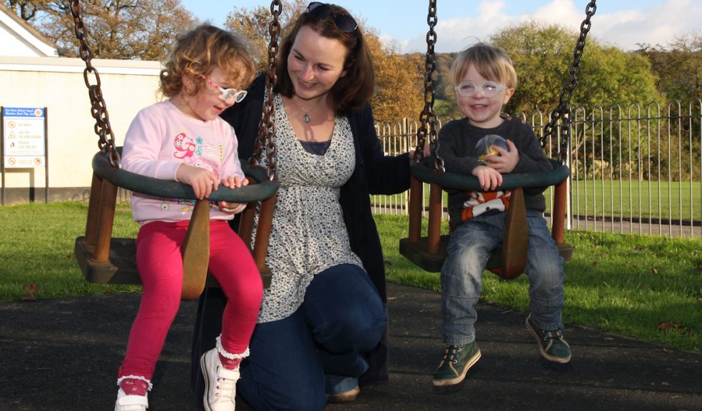 Playmapp's founder Claire, with her twins at the playground