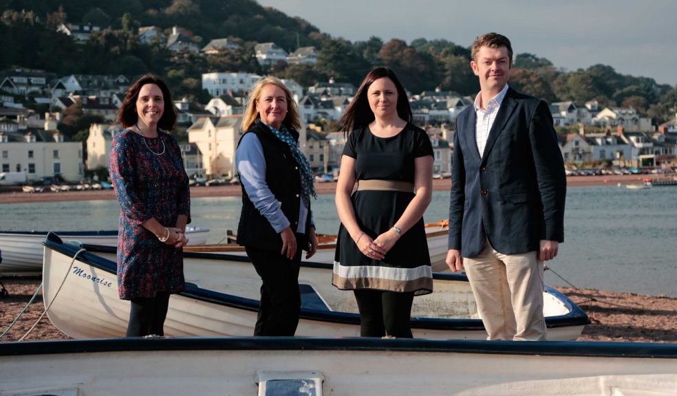 (l-r) Stephanie Cherrett from Visit South Devon, Rachael Whitson, MD of Absolute PR & Marketing, Anna Roach of Visit South Devon and Ewan Davy of Absolute PR & Marketing.