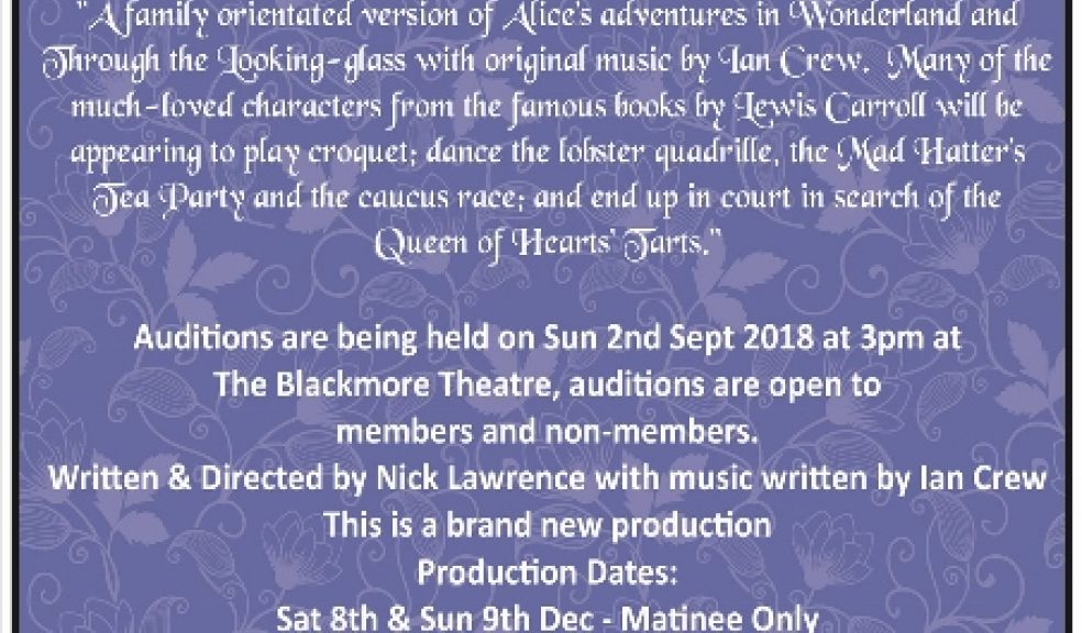 Auditions Poster re Alice!