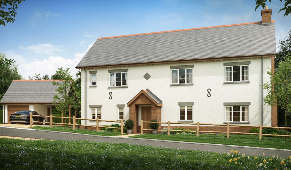 CGI Image of the Allercombe house type at The Grove, Rockbeare by Burrington Estates