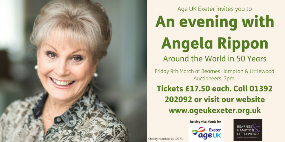 an evening with Angela Rippon and Age UK Exeter
