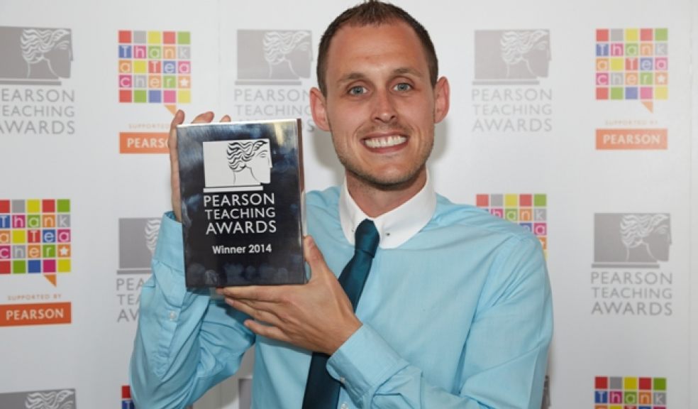 Andy Waite from Exeter College with his award