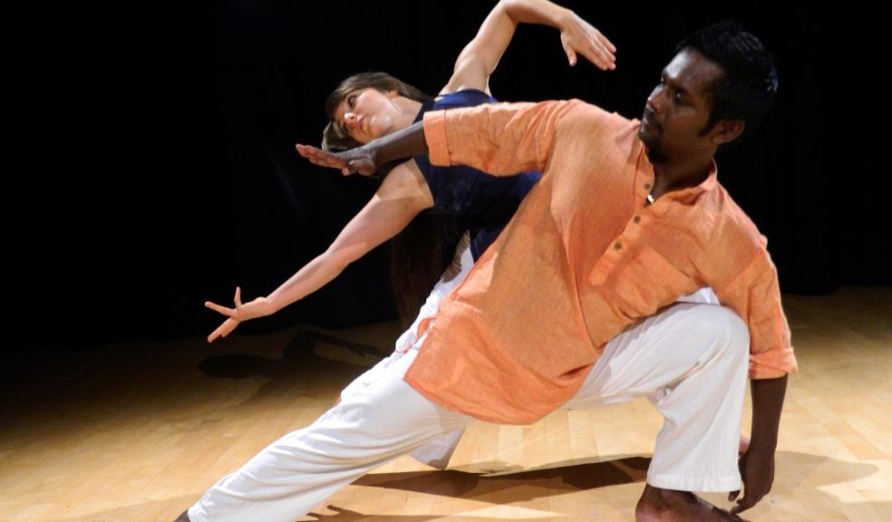 Dancers Ajeesh K Balakrishnan and Kay Crook in rehearsal