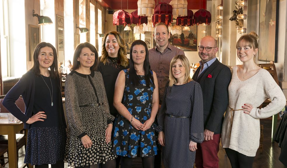 The Astley Media team. L-R: Susanna Ward, Emma Mcleod, Lisa Singleton, Laura Bond, Dan Pritchard, Charlotte Bardell, Marc Astley, Abi Bramhall.