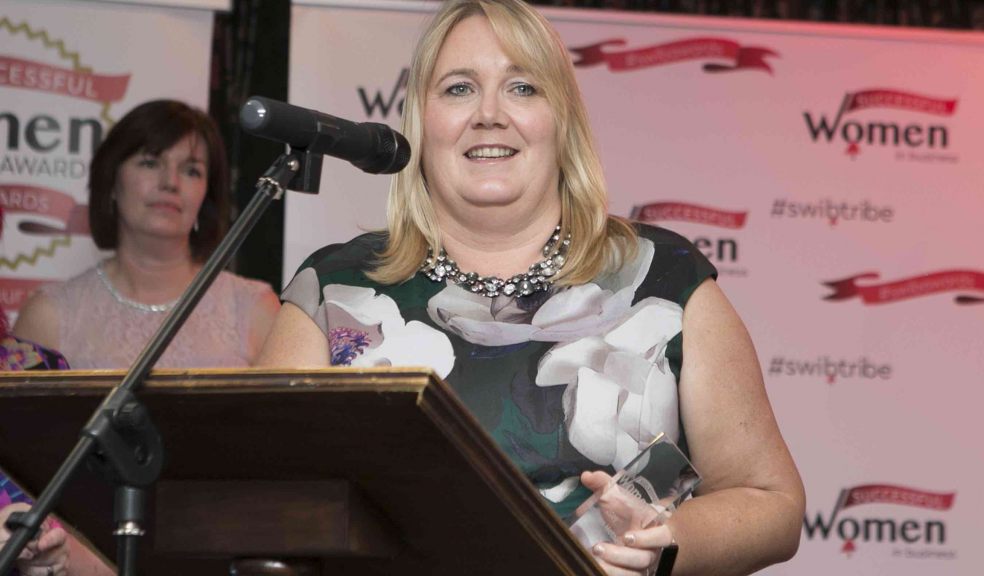 Successful Women Business Mother Award Winner Anna Gidman with sponsor Louise Matthews of IT Support 365 Ltd Anna Gidman winner of the Successful Women Business Mother Award