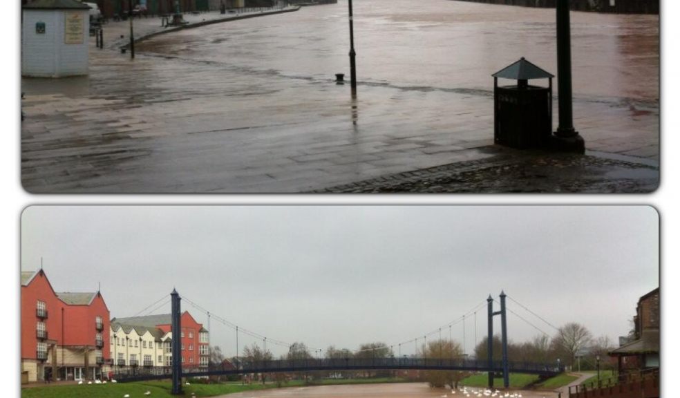 Photo of Exeter Quay this morning courtesy of The Prospect Inn