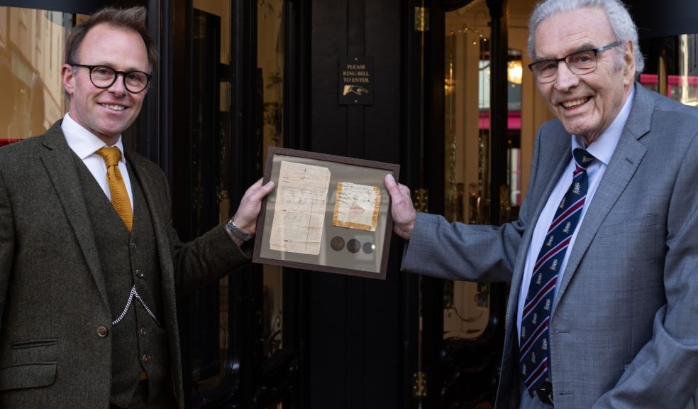 Banwells owner Simon Vickers with Eddie Collard at the opening of the new shop Banwells owner Simon Vickers with Eddie Collard at the opening of the new shop