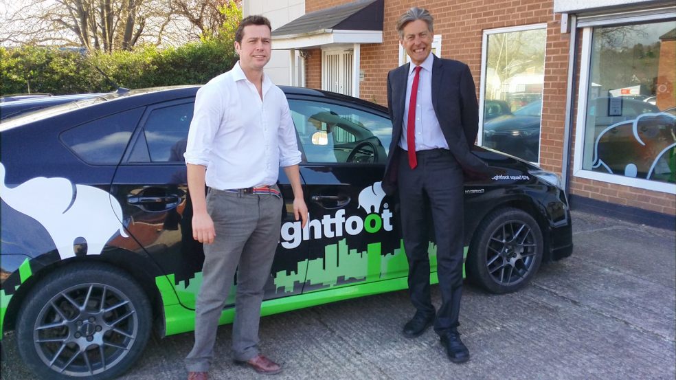 Local MP Ben Bradshaw with MD of Lightfoot, Mark Roberts