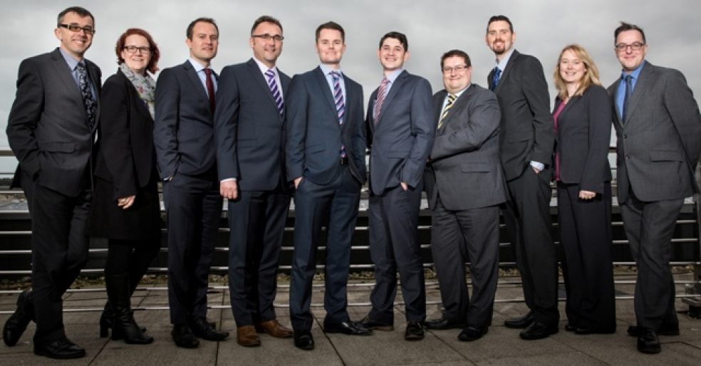 L to R: Dominic Harry, Kate Knott, Daniel White, Steve Tucker, Kevin Connor, Ben Thorne, Jon Sparkes, David Kirk, Caroline Sweby, and David James
