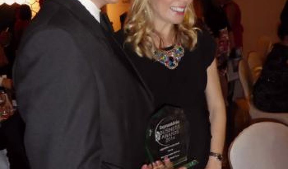 The Exeter Dental Centre owners, Mike and Lara Hesketh, with their Best City Centre Business 2014 award