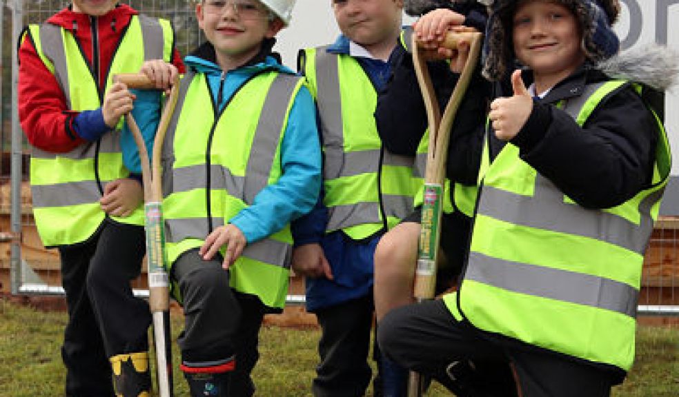 Some of the WCPS pupils cut the turf