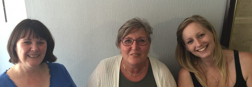 R-L: Emma Greatbatch, Karen Beddard, Sue Thomas