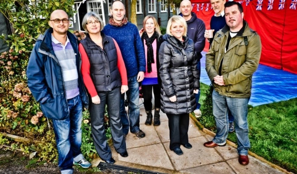 Jane Trethewey (second left) and 'buddies' at the launch of the ROC Exeter Buddy Scheme