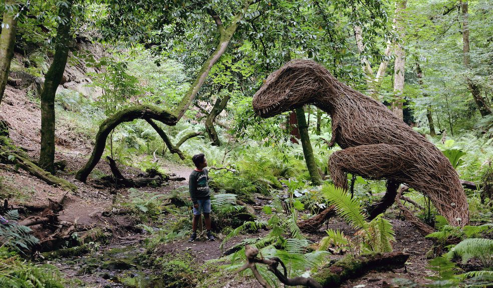 Find our 11 ft Willow T rex in Victorian Fern Garden