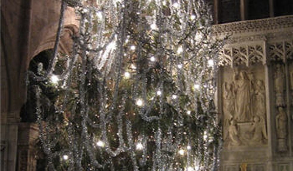 Christmas tree by the Church altar.