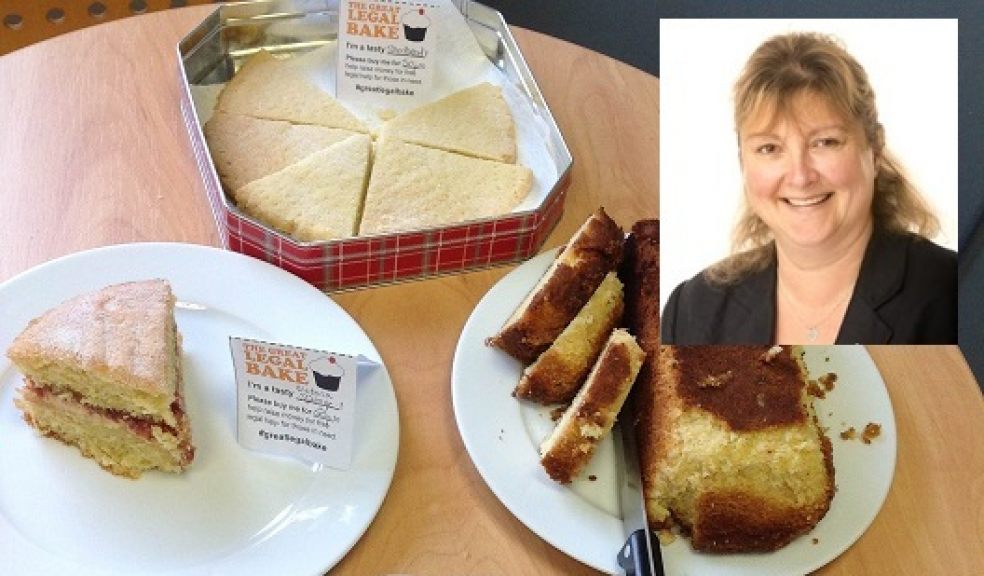 Sally Alexander and a selection of the Everys' cakes