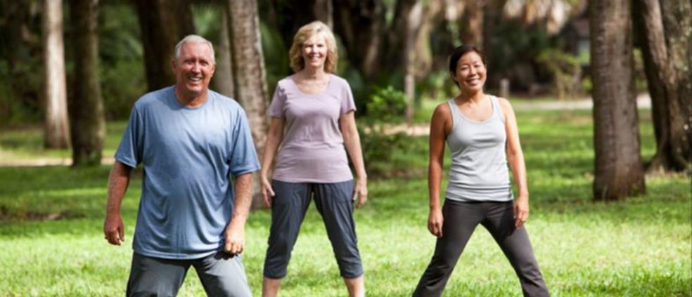 CAN - Connecting Actively to Nature older people doing exercise