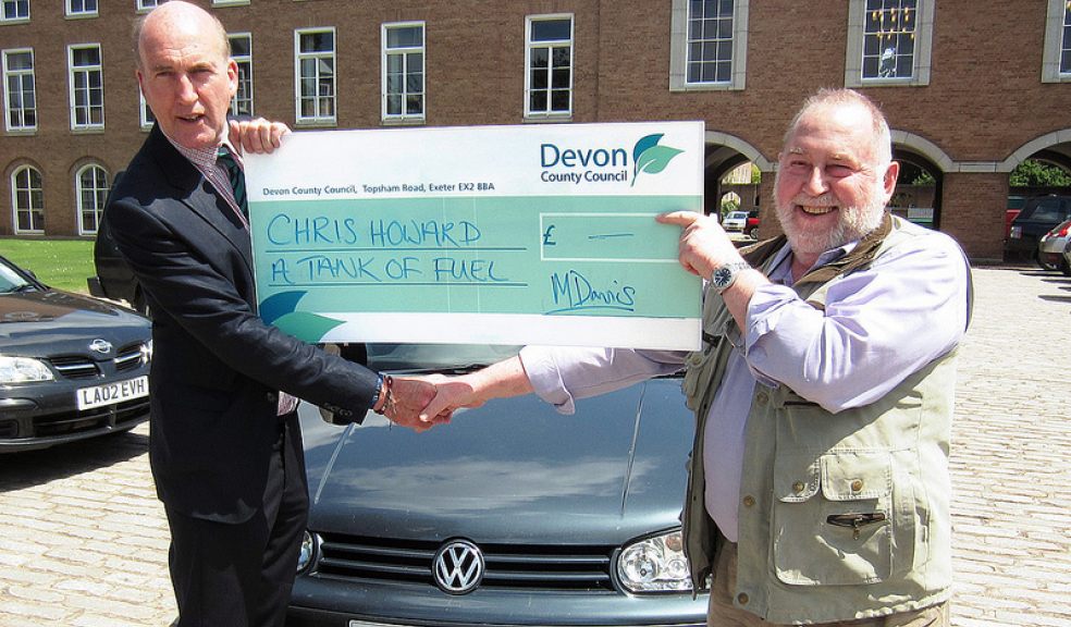 Carsharedevon fuel winner Chris Howard