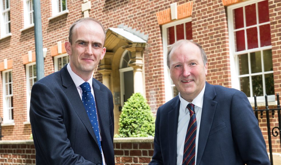 New partner at Bishop Fleming, Charles Davey is welcomed by Managing Partner, Matthew Lee