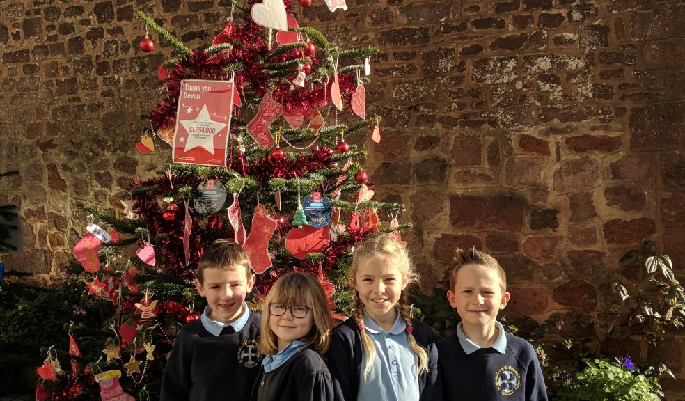 Pictured, from left: Henry, Eva, Lola and Finlay from years 2,3 and 4.