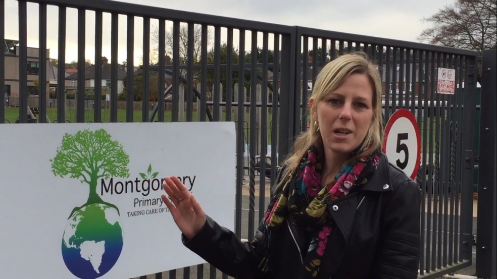 Cllr Hannah Packham at Montgomery School