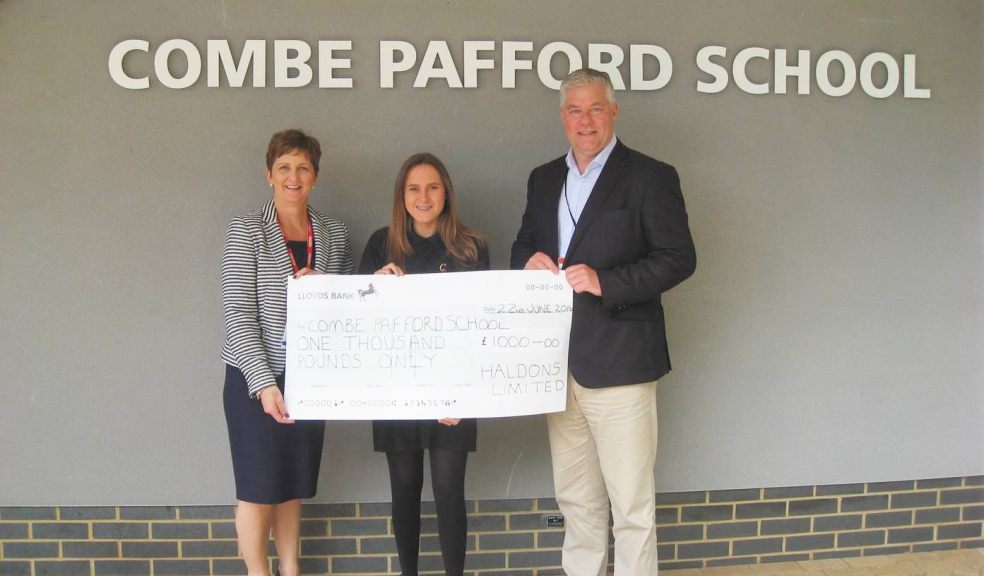 Maria Coton - Director, Haldons Ltd, / Ffion Shore - Combe Pafford, Year 10 / Mark Coton - Director, Haldons Ltd.