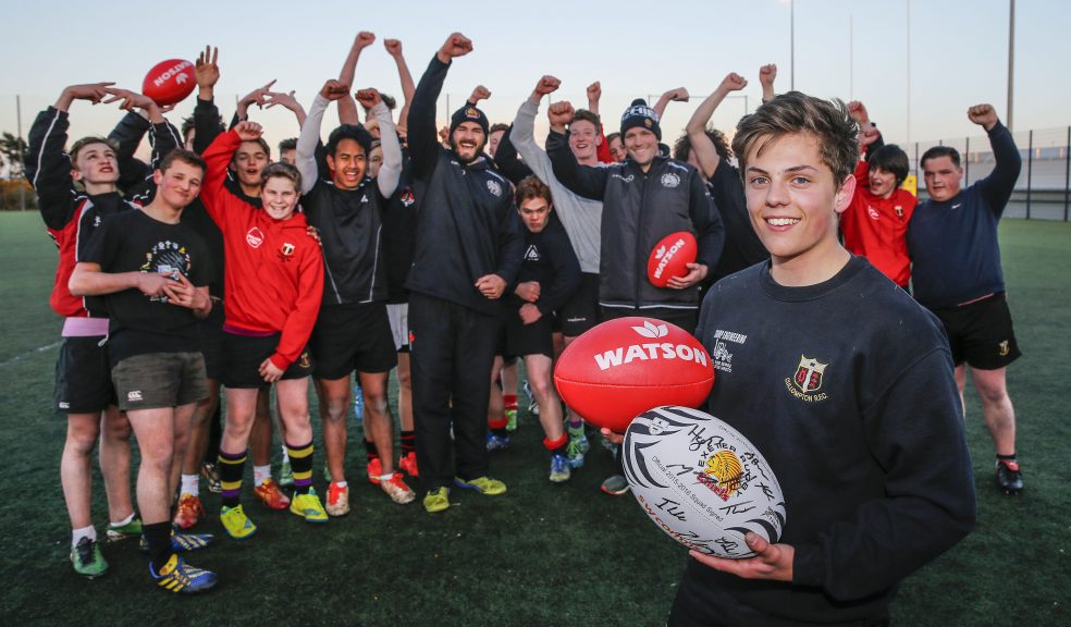 Lawrence Cavanagh was awarded a signed rugby ball by the Exeter Chiefs for his efforts. © Pinnacle Photo Agency UK / Watson Fuels