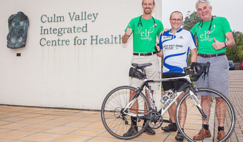 Drs Rowbury, Jacobs and Rushton outside their Cullompton surgery