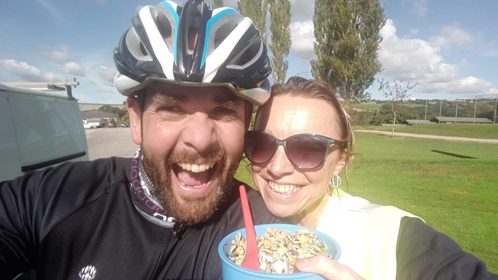 Cyclist Adam Doherty and FORCE Fundraiser Naomi Cole