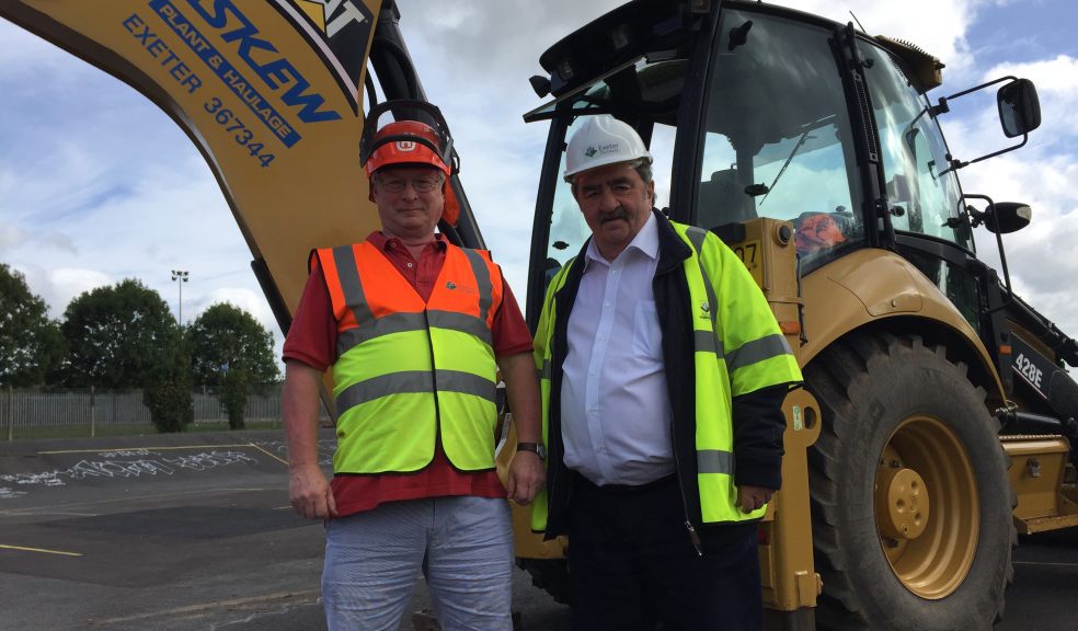 Council Leader Pete Edwards with Cllr David Harvey (left), Lead Councillor for Place & Commercialisation