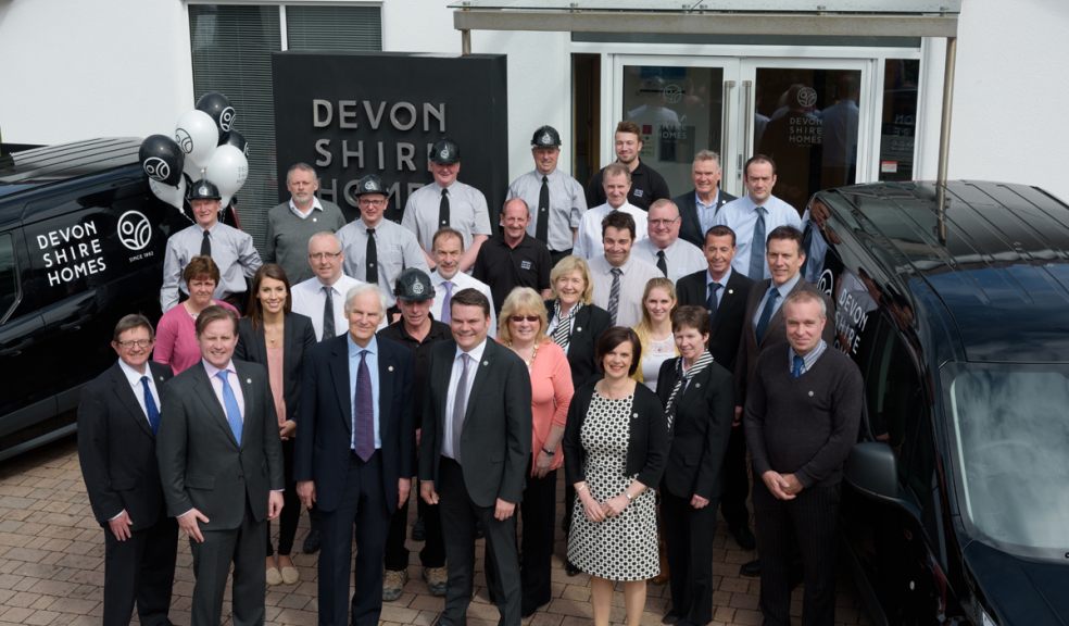 Devonshire Homes Board members & staff outside the newly branded building.