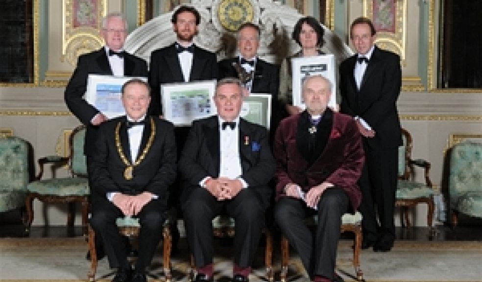 Martin Ross, back centre, with the CIWEM Living Wetlands Award