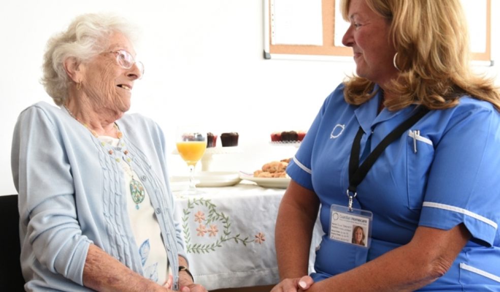 Carer Julie Dabinett with service user Jean Turner.