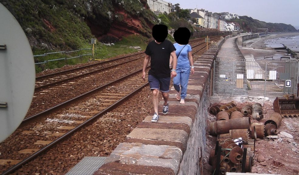 Spike in people using railway line as walking route in Dawlish