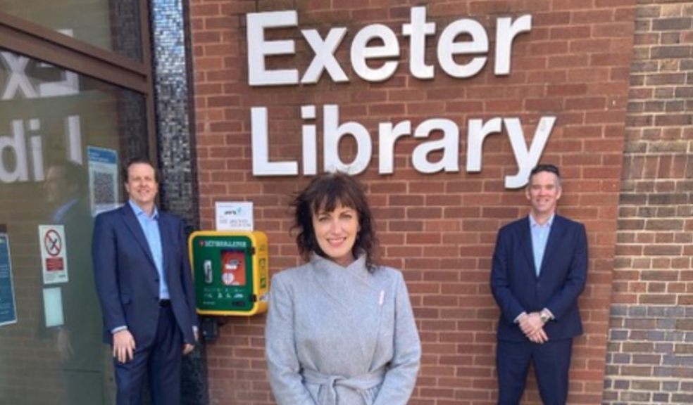 Brewin Dolphin South West funds Defib machine at Exeter library