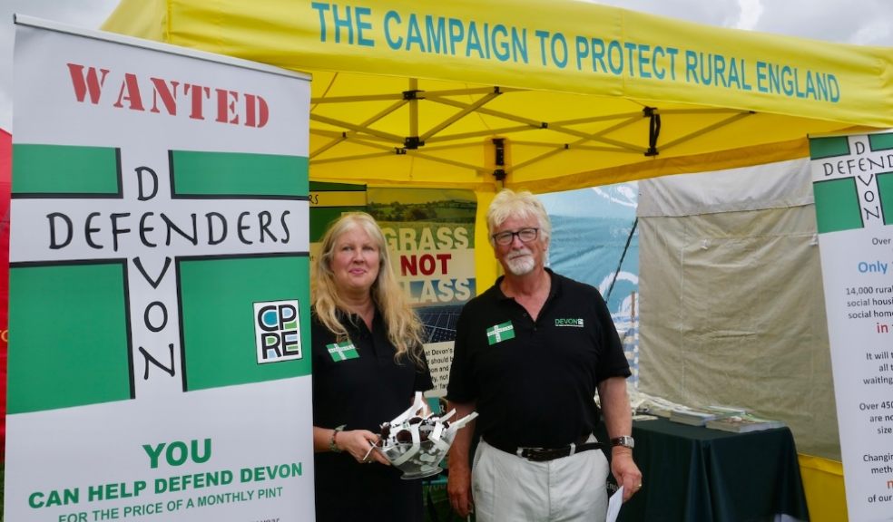 Devon CPREs Penny Mills and Steve Crowther at the North Devon Show. Photo: Sharon Goble.