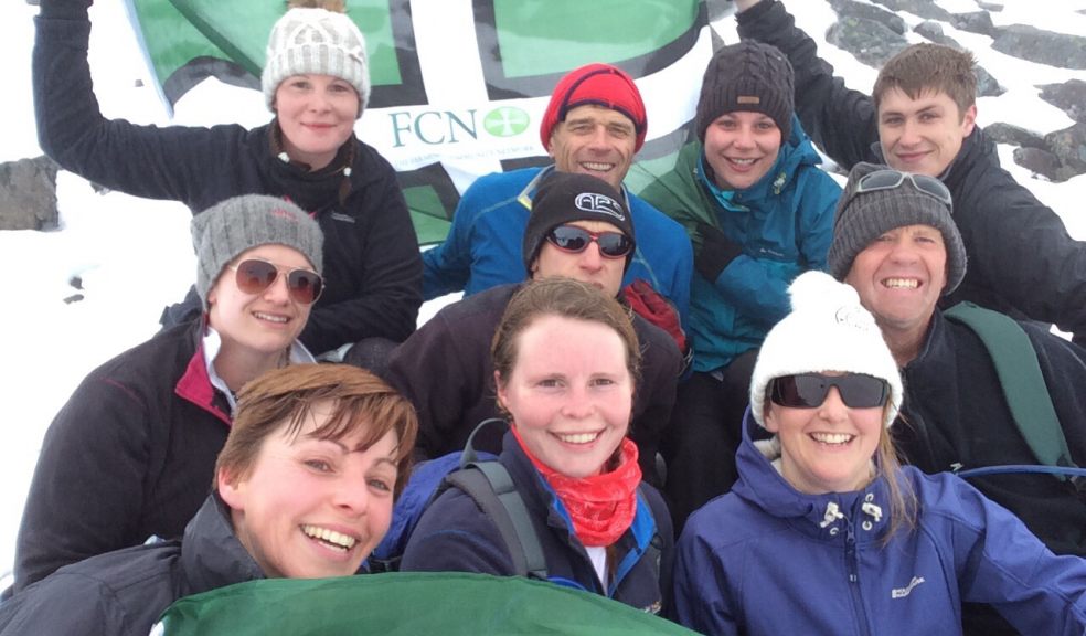 Devon young farmers Members from Devon Young Farmers and volunteers from the Farming Community Network on Ben Nevis
