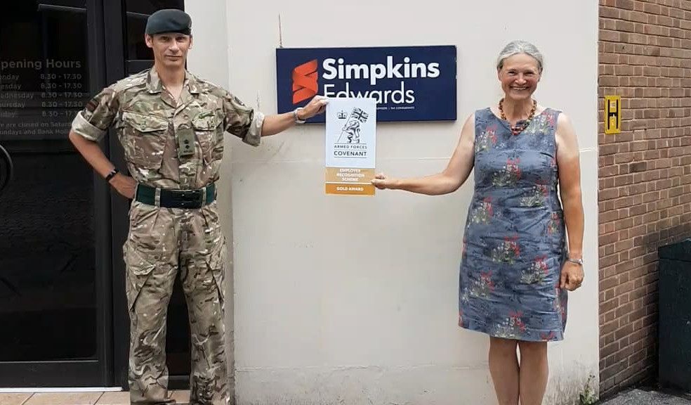 Simpkins Edwards marches to gold in MOD Defence Employer  Recognition Scheme