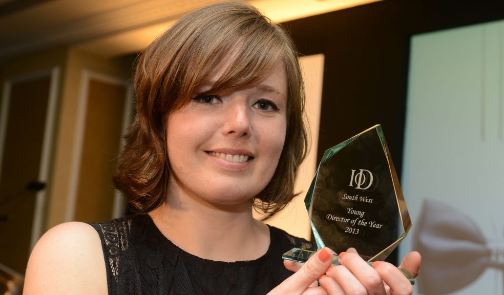 Ellen Rodger with her IoD South West Director of the Year Award