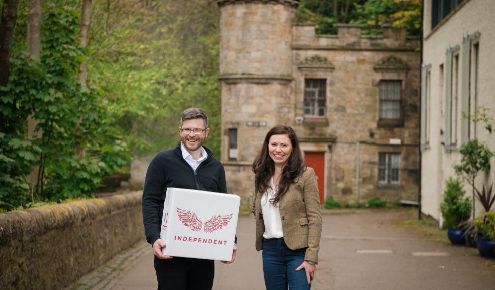 Elvira & Oleg - founders of Independent wine in front their warehouse in Edinburgh