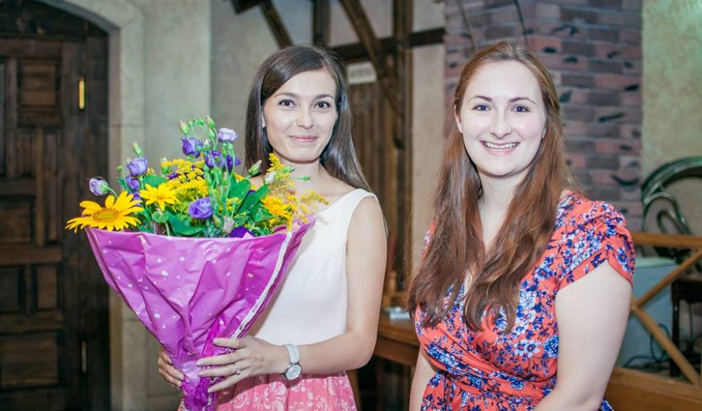 Directors Victoria Morozov (left) and Emma Watson, an Exeter University graduate