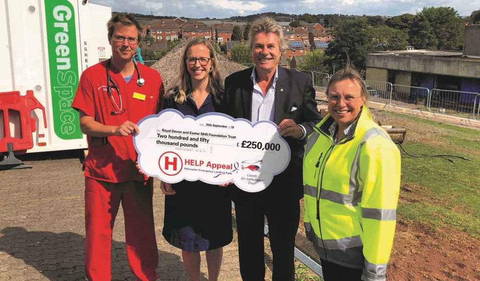 HELP Appeal donate to the upgrade of Royal Devon and Exeter Hospital's helipad