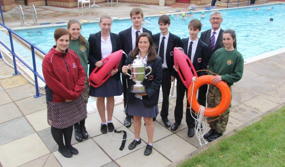 Pictured are some of the pupils who gained their Survive and Save Silver Award with John Davidson and Stephanie Shrubb.
