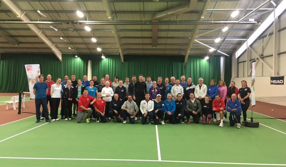 Coaches gather at Exeter Tennis Centre for Tennis For Kids training
