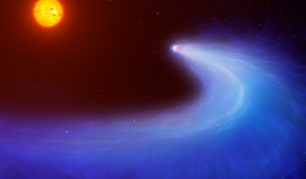 Exoplanet comet tail. Image: Mark Garlick/University of Warwick